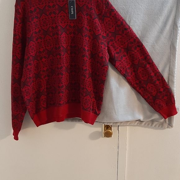 CHAPS RED MEN'S SWEATER.100% COTTON. EXCLUSIVE OF DECORATION. SZ:"XL.NEW WITH TA - Picture 6 of 9